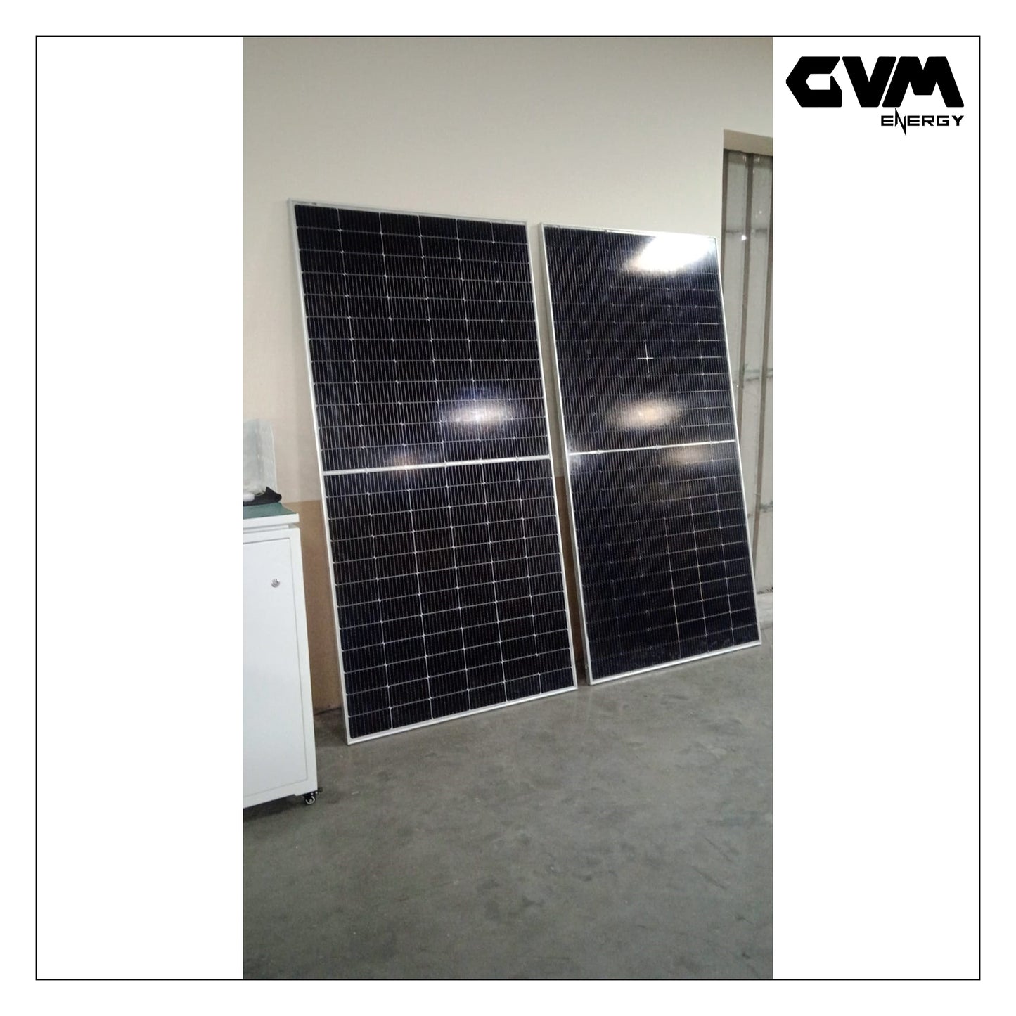 GVM Solar - 545 Watt Halfcut 24 Volts 144 Cells Bifacial Solar Panel with Transparent Backsheet