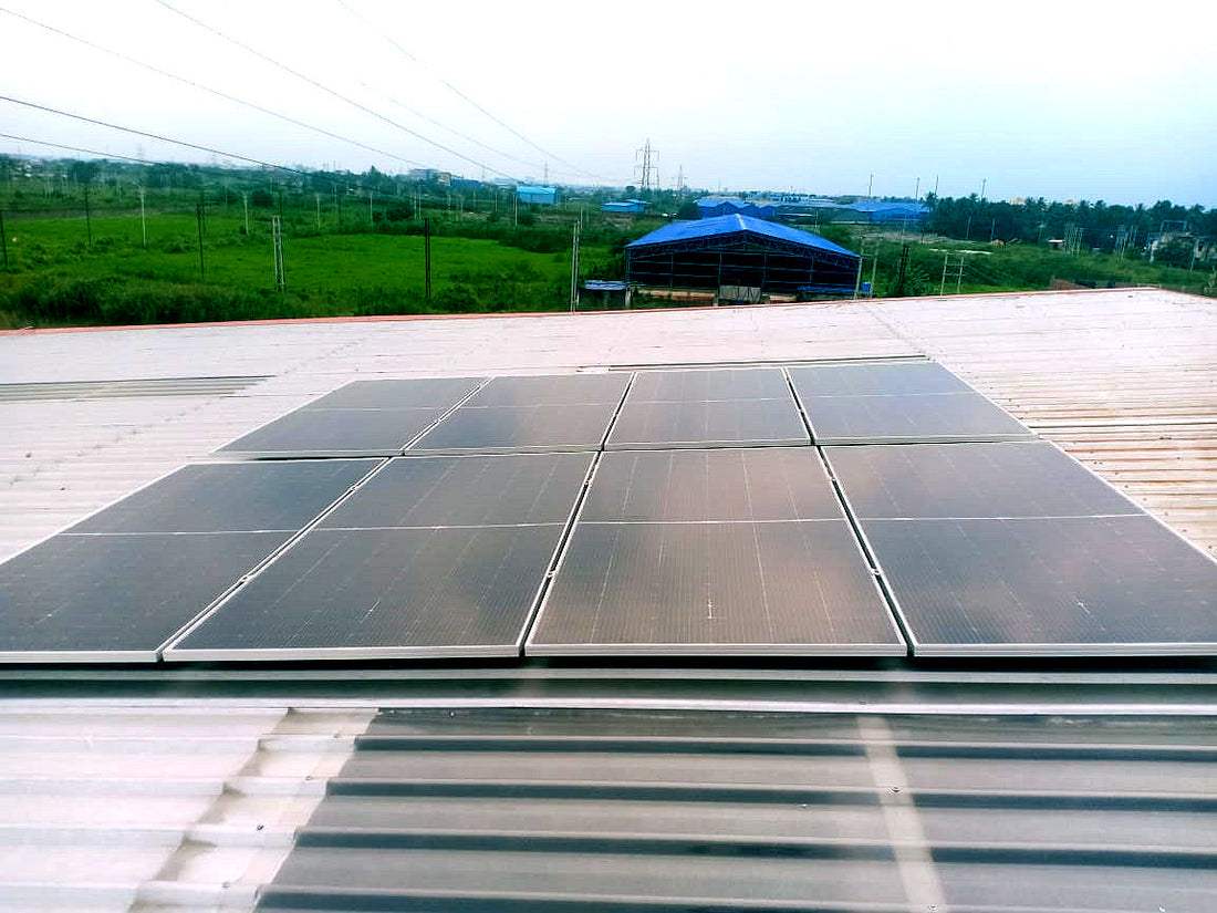5kW Factory Shed top Solar Installation for Vinay Trading Company Rubber Park Warehouse