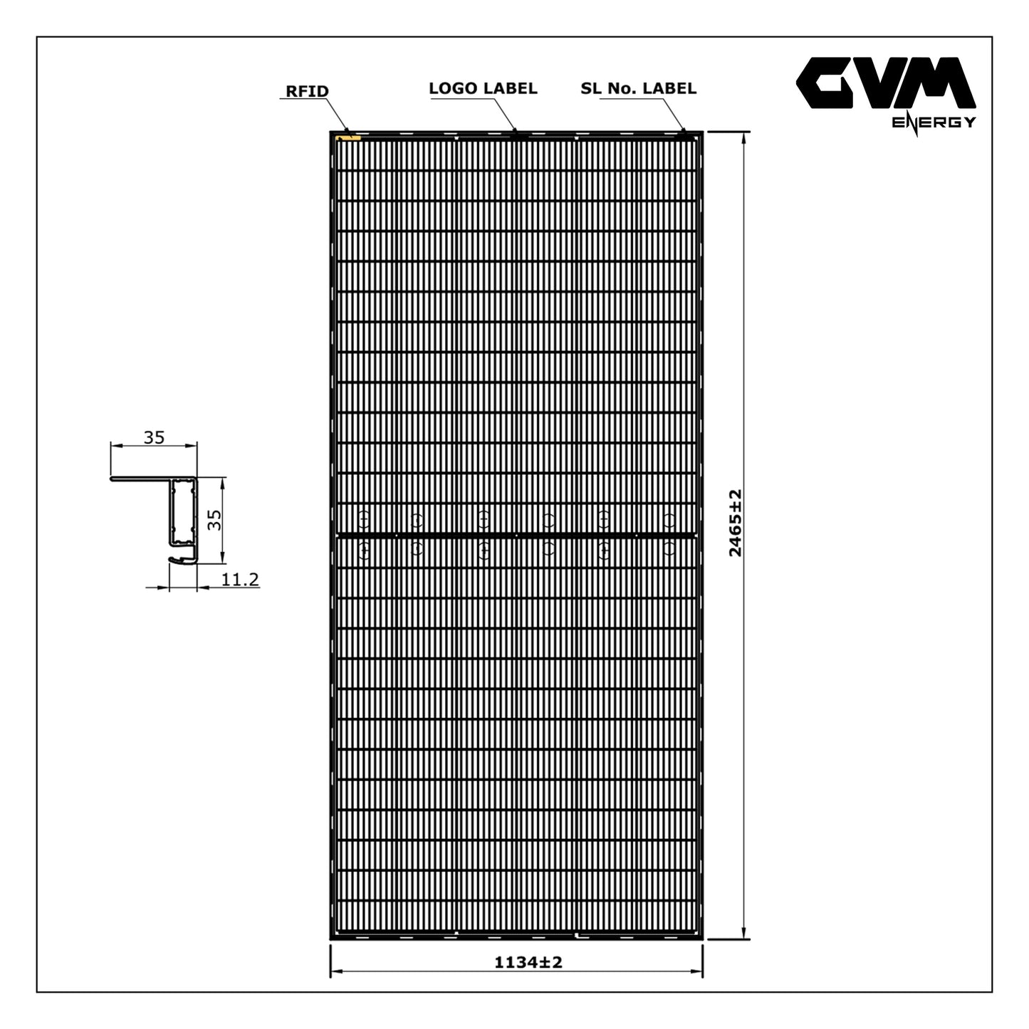 GVM Solar - 595w Mono Perc 156 cells