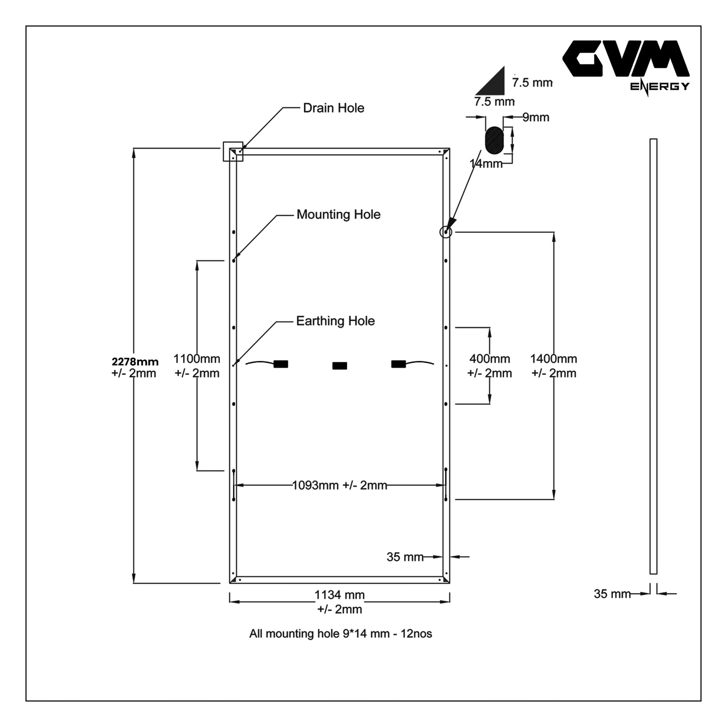 GVM Solar - 545 Watt Mono Perc Half Cut Solar Panel